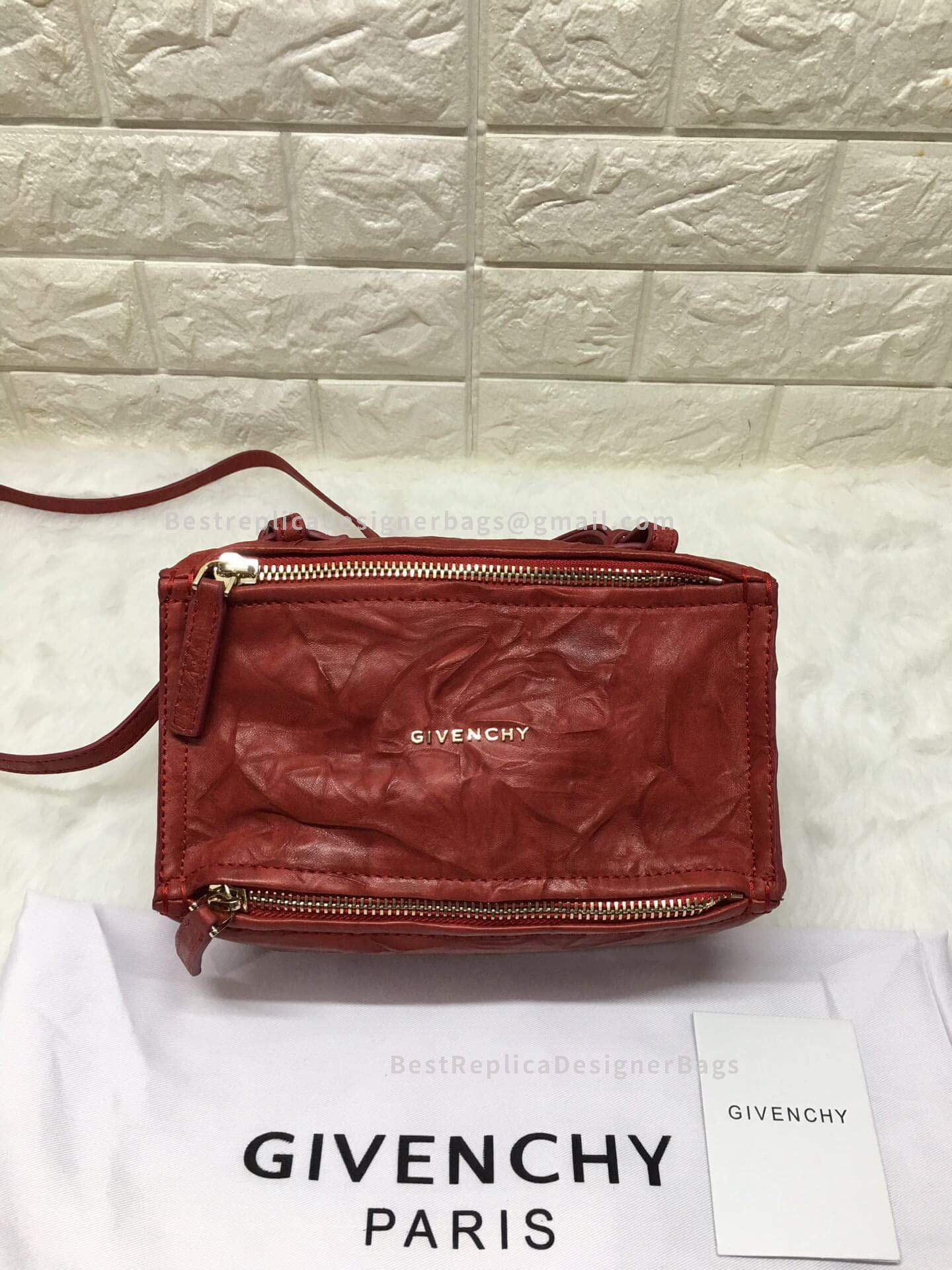 Givenchy Micro Pandora Bag In Aged Leather Wine GHW 1-28610